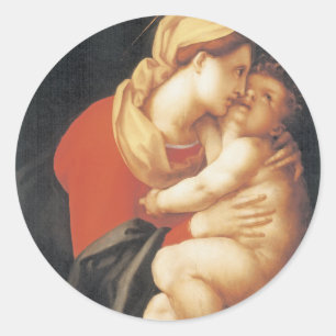 The Virgin and Child Classic Round Sticker