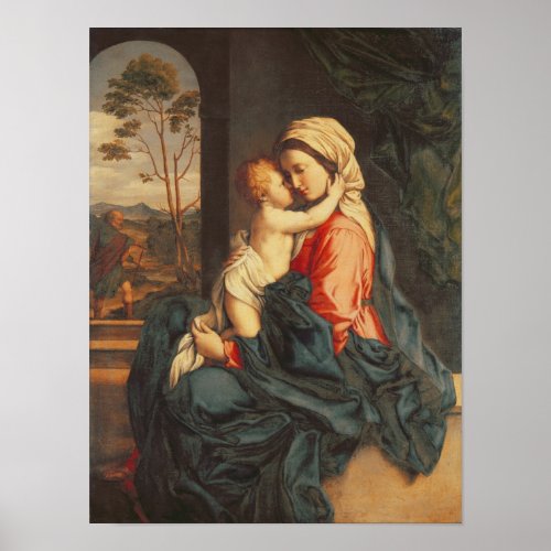 The Virgin and Child Embracing Poster