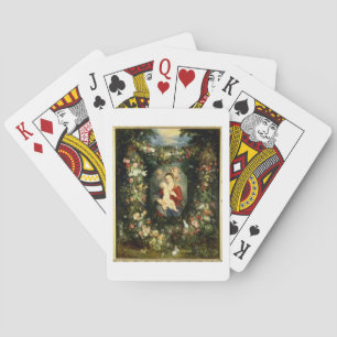 The Virgin and child in a garland of fruit and flo Poker Cards