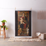 “The Virgin and Child” religious art custom fabric