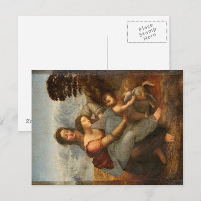 The Virgin and Child Saint Anne  Leonardo da Vinci Postcard (Front/Back)