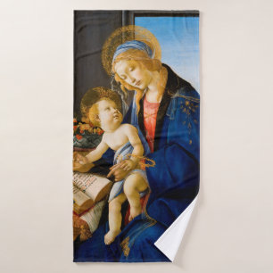 The Virgin and Child, Sandro Botticelli Bath Towel