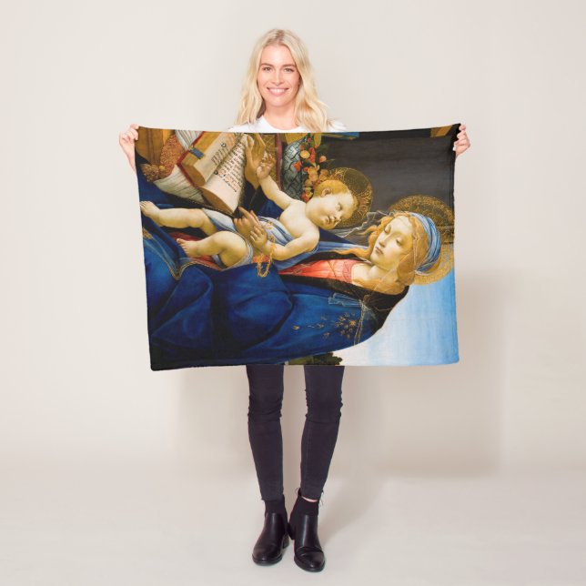 The Virgin and Child, Sandro Botticelli Fleece Blanket (In Situ)
