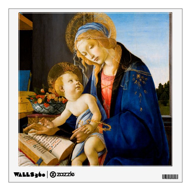 The Virgin and Child, Sandro Botticelli Wall Decal (Front)