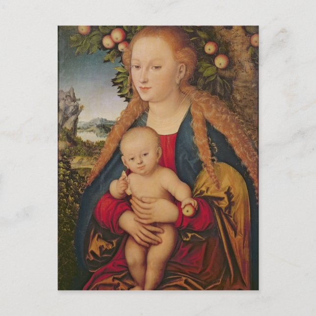 The Virgin and Child under an Apple Tree Postcard (Front)