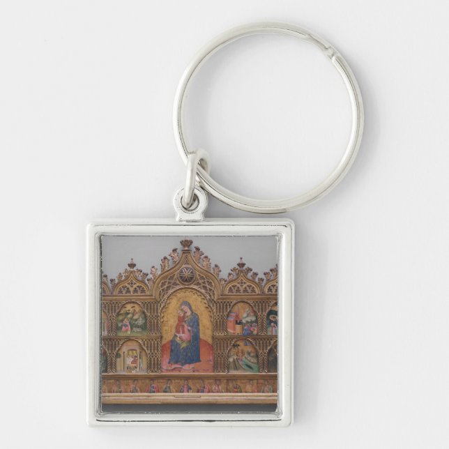 The Virgin and Child with Legendary Scenes Keychain (Front)