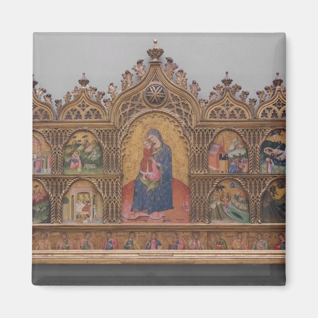 The Virgin and Child with Legendary Scenes Magnet (Front)