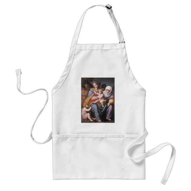 The Virgin and Child with St Elizabeth Adult Apron (Front)