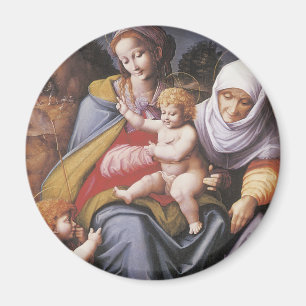 The Virgin and Child with St Elizabeth Magnet