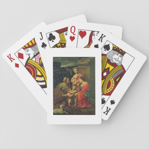 The Virgin and Child with St Elizabeth the Infan Poker Cards