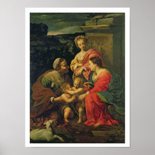 The Virgin and Child with St. Elizabeth, the Infan Poster