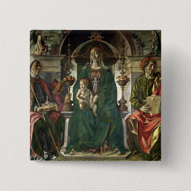 The Virgin and Saints, 1474 Button (Front)