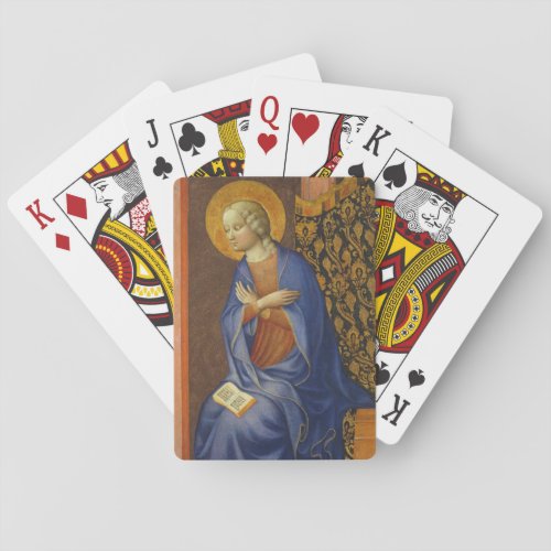 The Virgin Annunciate c 1430 tempera on panel Poker Cards