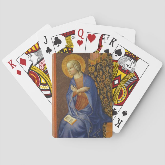 The Virgin Annunciate, c. 1430 (tempera on panel) Poker Cards (Back)