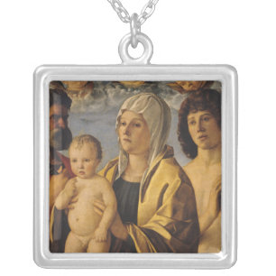 The Virgin & Child with St. Peter & St. Silver Plated Necklace