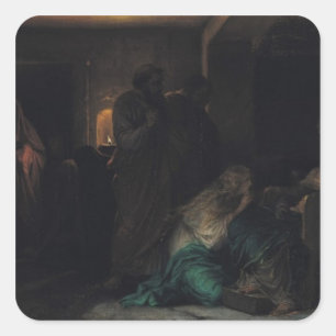 The Virgin Fainting, 1856 Square Sticker