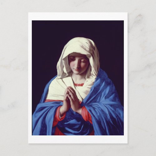 The Virgin in Prayer 1640_50 oil on canvas Postcard
