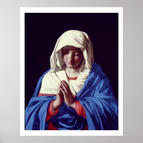 The Virgin in Prayer 1640_50 oil on canvas Poster