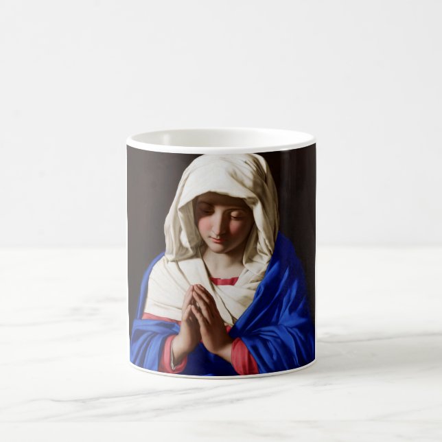 The Virgin in Prayer, Sassoferrato Coffee Mug (Center)