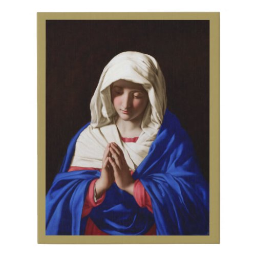 The Virgin in Prayer Sassoferrato Faux Canvas Print