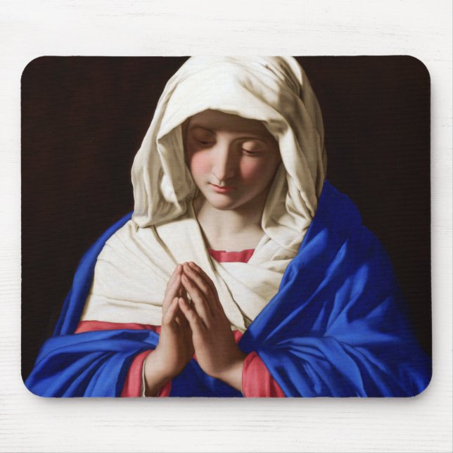 The Virgin in Prayer, Sassoferrato Mouse Pad (Front)