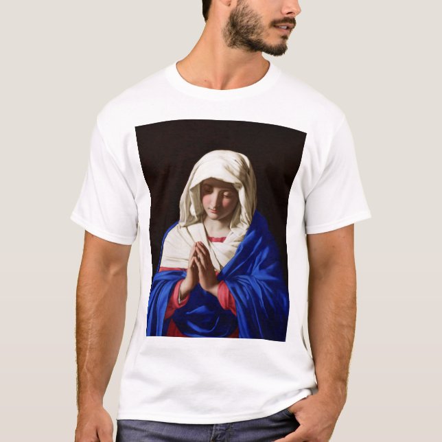 The Virgin in Prayer, Sassoferrato T-Shirt (Front)