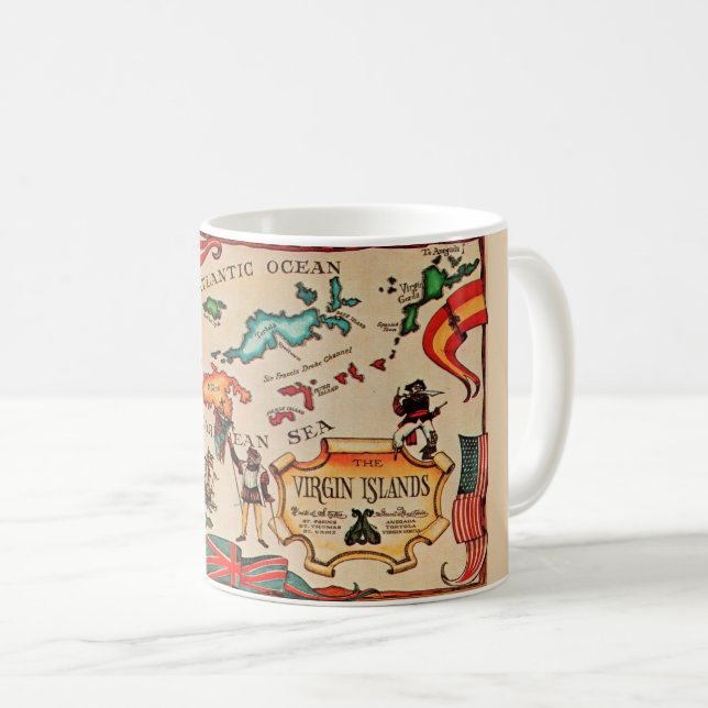 The Virgin Islands Map Mug (Front Right)