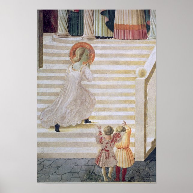 The Virgin Mary ascending the staircase Poster (Front)
