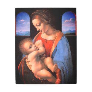 The Virgin Mary Breastfeeding The Christ Child-324 Metal Print