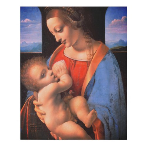 The Virgin Mary Breastfeeding The Christ Child Faux Canvas Print