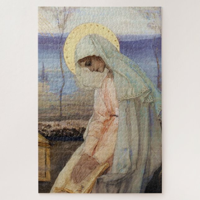“The Virgin Mary” by Mikhail Nesterov Jigsaw Puzzle (Vertical)