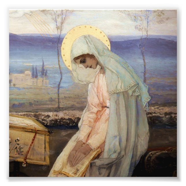 “The Virgin Mary” by Mikhail Nesterov Photo Print (Front)