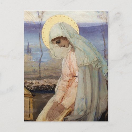 The Virgin Mary by Mikhail Nesterov Postcard