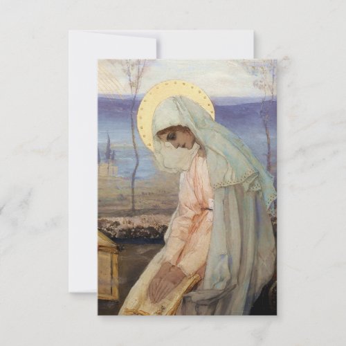 The Virgin Mary by Mikhail Nesterov Thank You Card