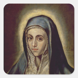 The Virgin Mary, c.1594-1604 Square Sticker
