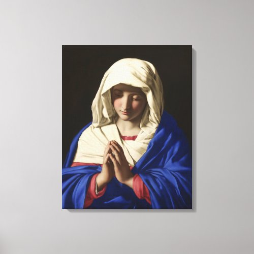 The Virgin Mary in Prayer Canvas Print