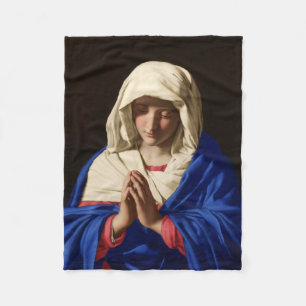 The Virgin Mary in Prayer Fleece Blanket