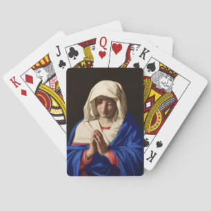 The Virgin Mary in Prayer Poker Cards