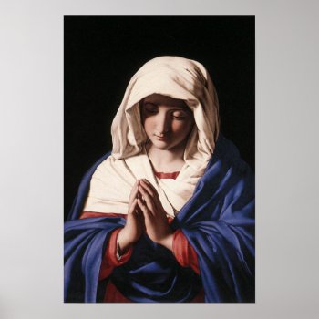 The Virgin Mary In Prayer Poster by Xuxario at Zazzle