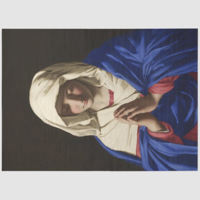 The Virgin Mary in Prayer Tissue Paper (Front)