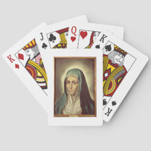 The Virgin Mourning (oil on canvas) Poker Cards