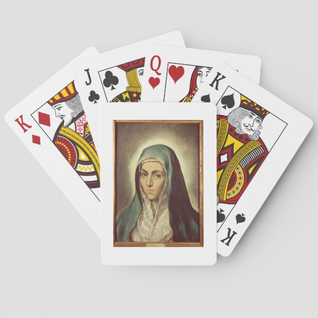 The Virgin Mourning (oil on canvas) Poker Cards (Back)