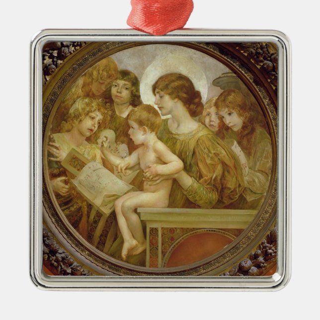 The Virgin of the Angels Metal Ornament (Front)