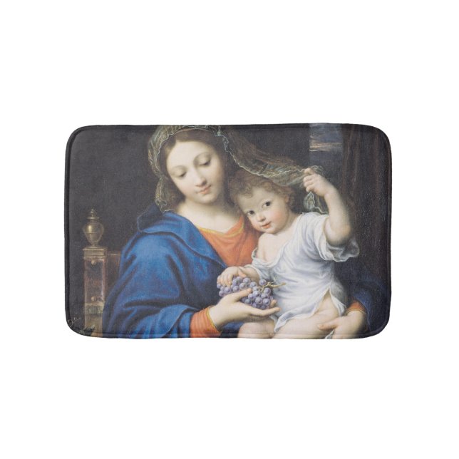 The Virgin of the Grapes, 1640-50 Bathroom Mat (Front)