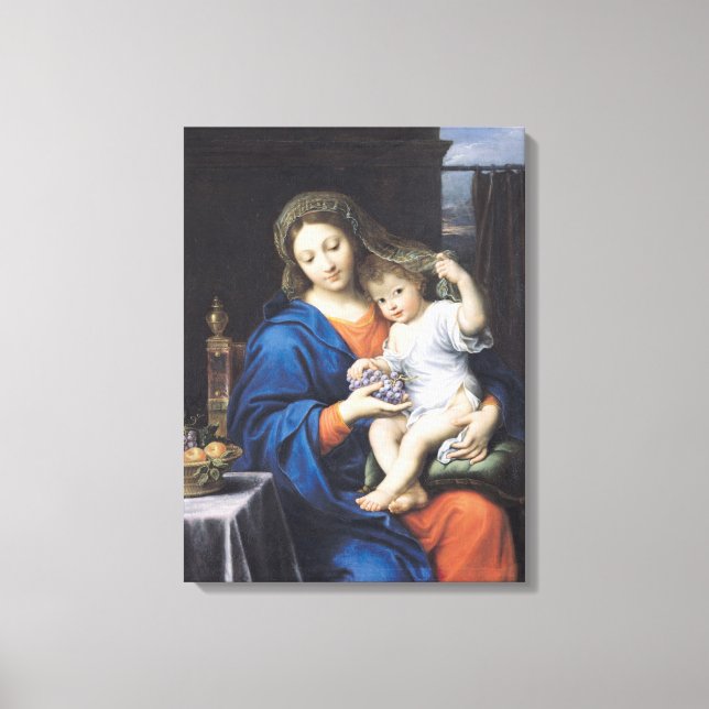 The Virgin of the Grapes, 1640-50 Canvas Print (Front)