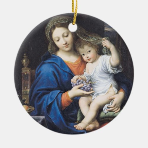 The Virgin of the Grapes 1640_50 Ceramic Ornament