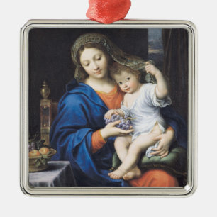 The Virgin of the Grapes, 1640-50 Metal Ornament