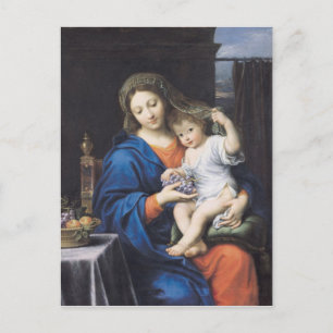 The Virgin of the Grapes, 1640-50 Postcard