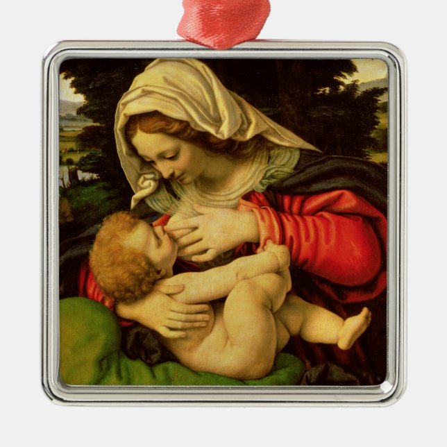 The Virgin of the Green Cushion, 1507-10 Metal Ornament (Front)