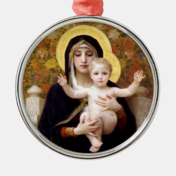 The Virgin Of The Lilies Christmas Ornament by GoldenLight at Zazzle